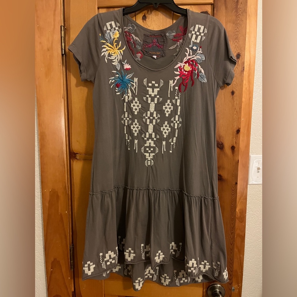 Johnny Was hi low cotton dress size small